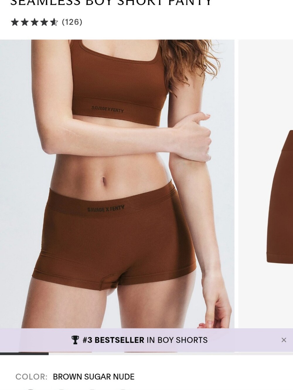 Savage X Fenty Seamless Boy Short Panty- M